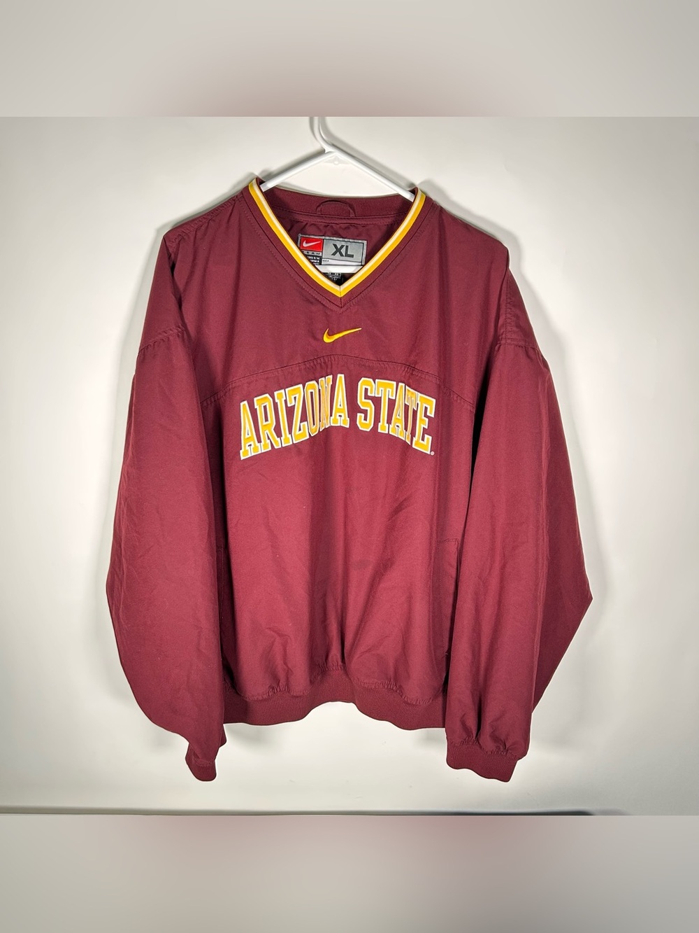 Vintage Nike Team Arizona State Sun Devils Center Swoosh Pullover Windbreaker XL